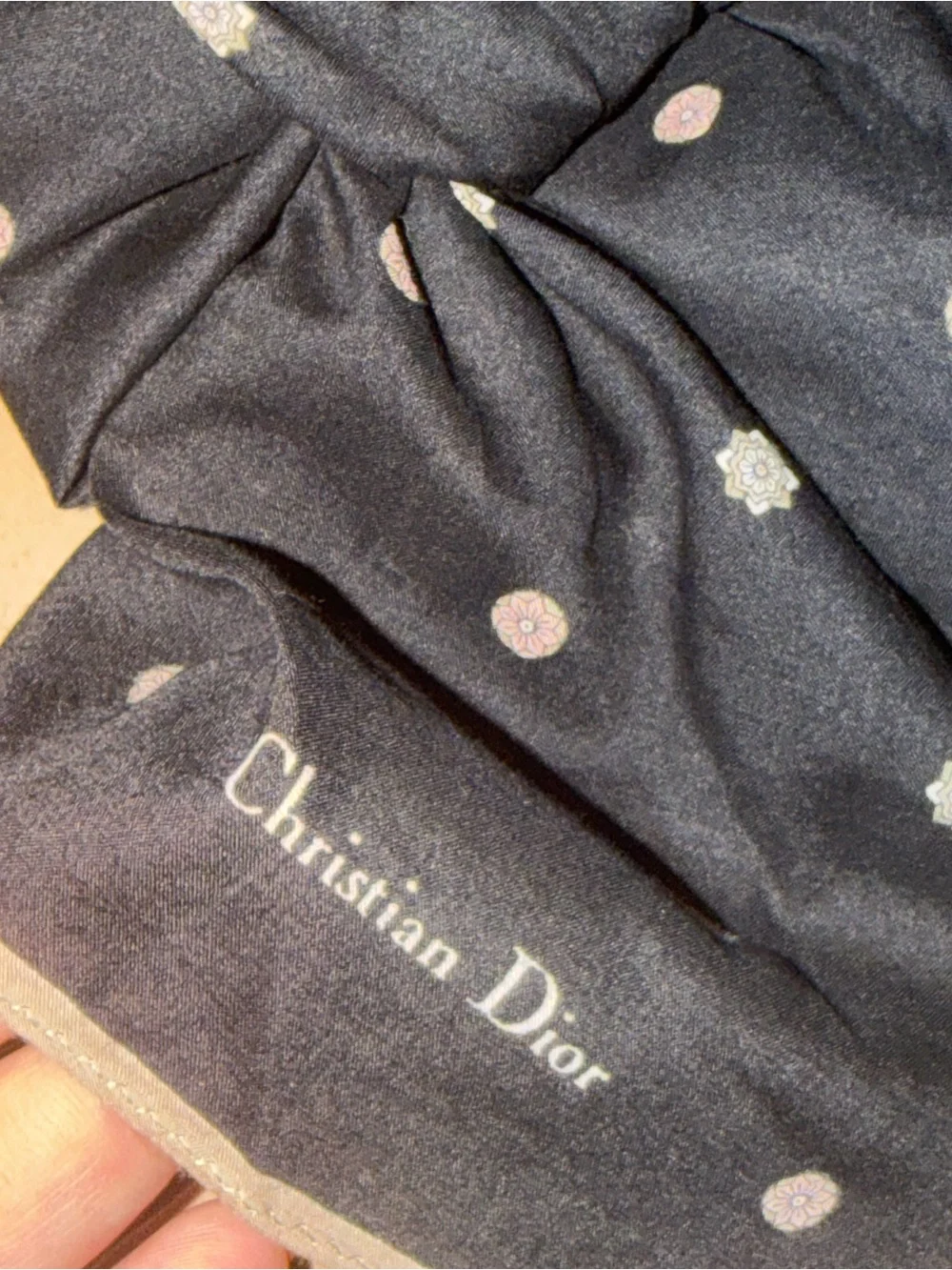 Christian Dior bow scarf